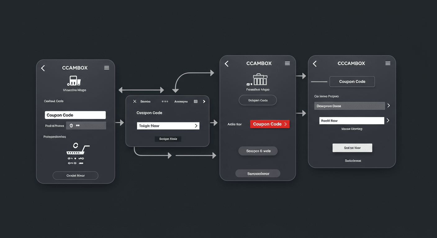 campo de cupón donde aplicar cccambox descuento