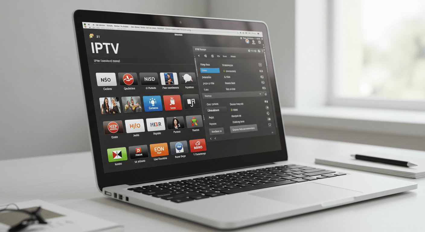 panel de control moderno del cccambox area miembros en español en pantalla de laptop
